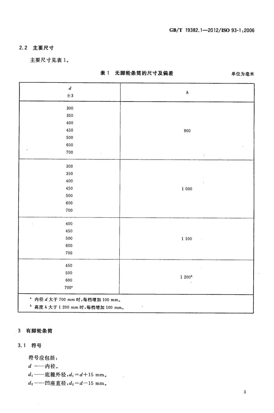 纺织机械与附件圆柱形条筒第1部分主要尺寸_第5页