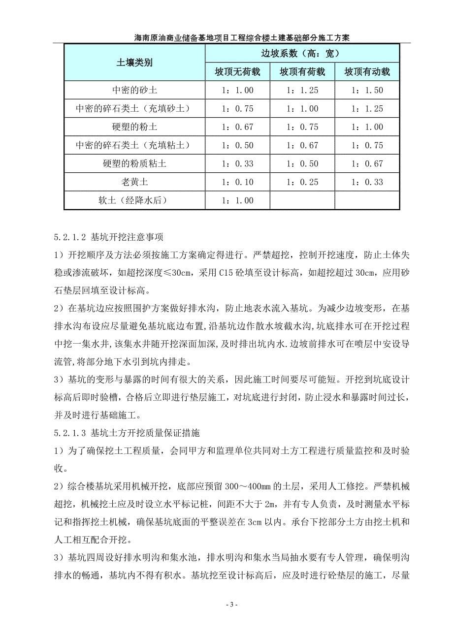 原油商储基地综合楼部分土建基础施工_第5页