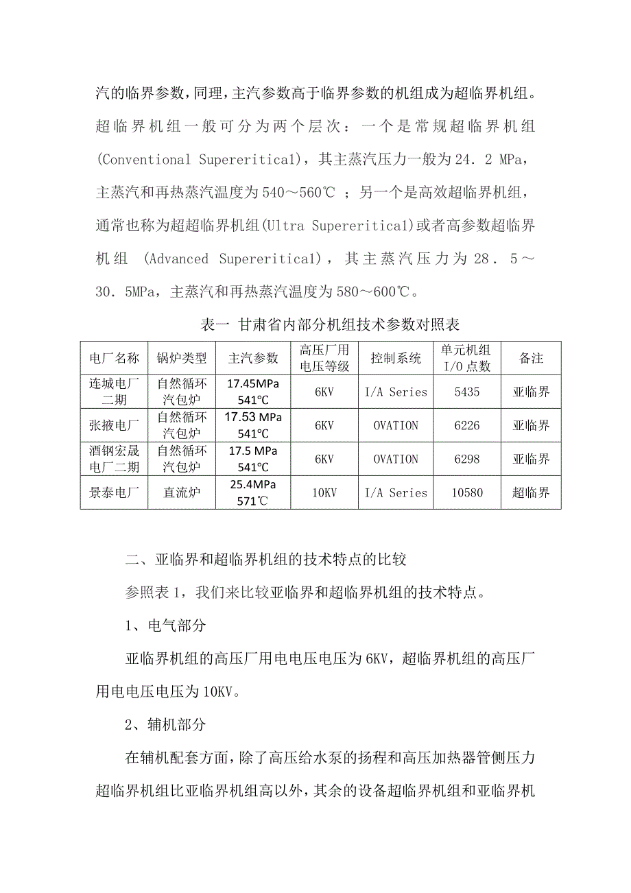 600mw超临界和亚临界机组的技术特点的比较_第2页