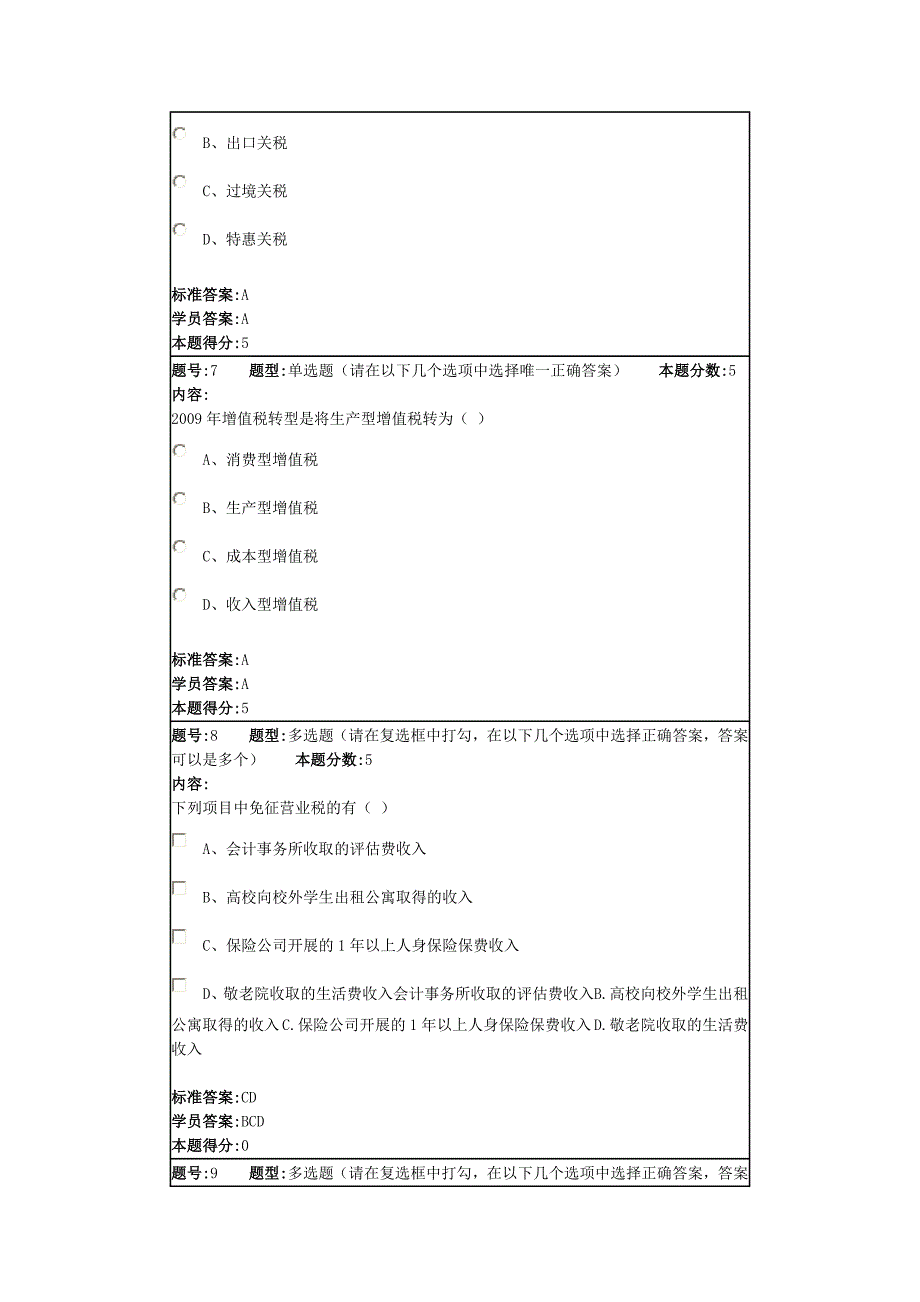 2012年春季税法网上作业1_第3页