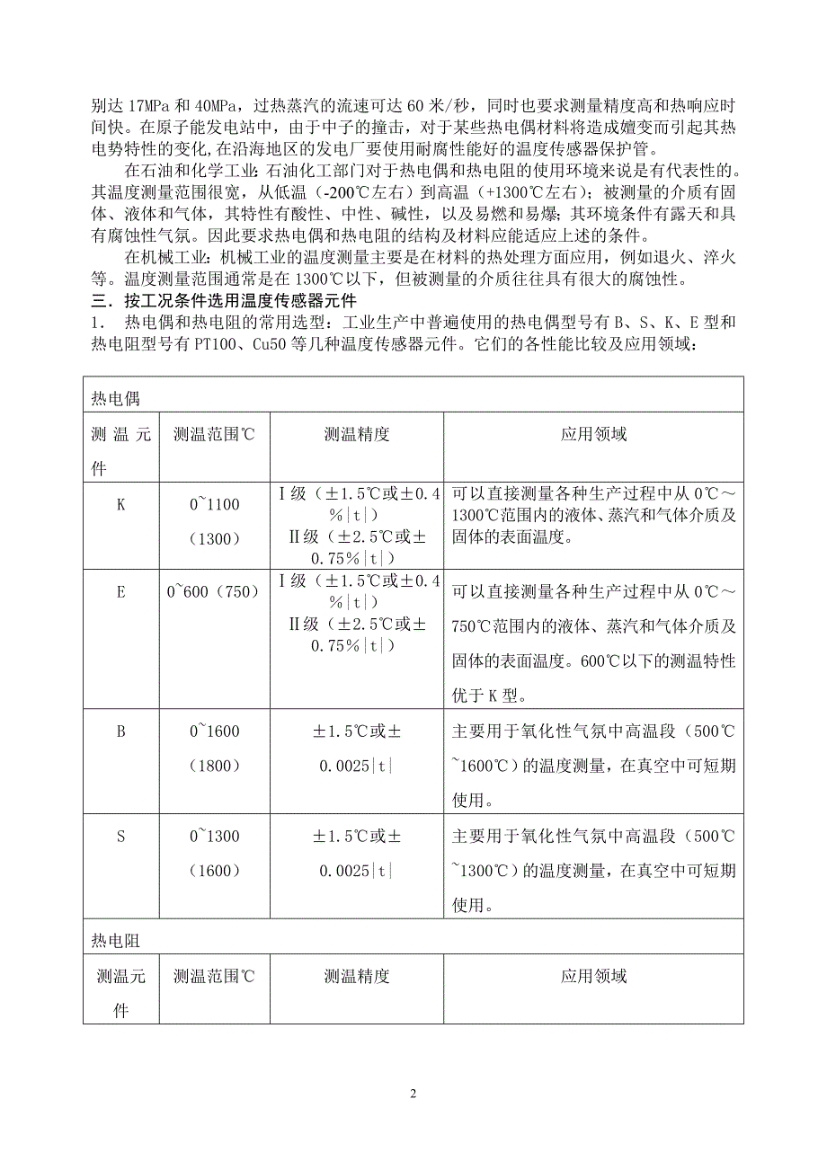 浅论温度传感器的选用 - 上海仪器仪表行业协会_第2页