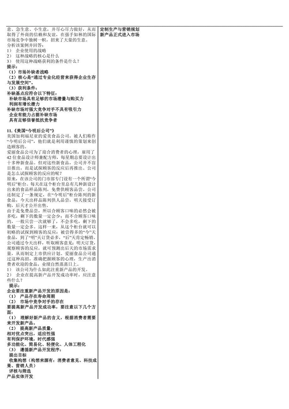 最新电大【市场营销学】期末考试复习题答案（选择、论述、案例）_第5页