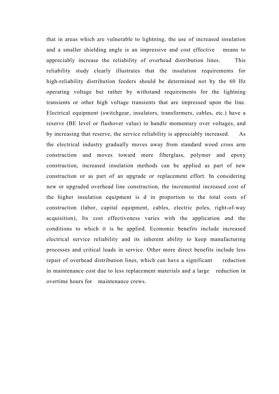 抗雷击架空配电线路的可靠性  毕业论文外文翻译_第4页