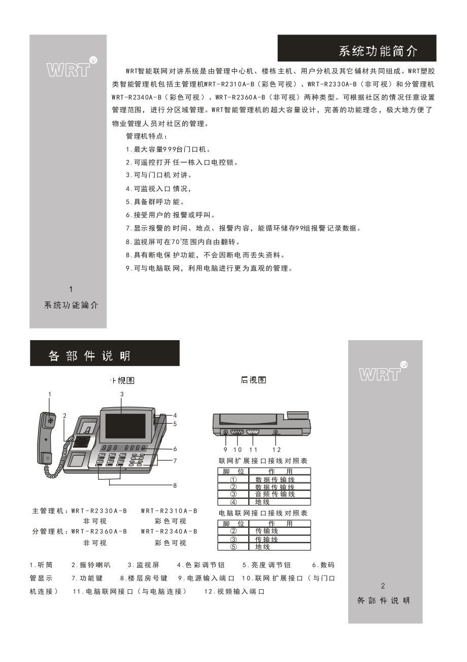 慧瑞通 2330A-B 说明书_第2页