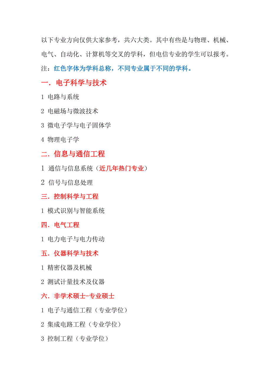 最新2014考研电子信息考研方向专业选择_第2页