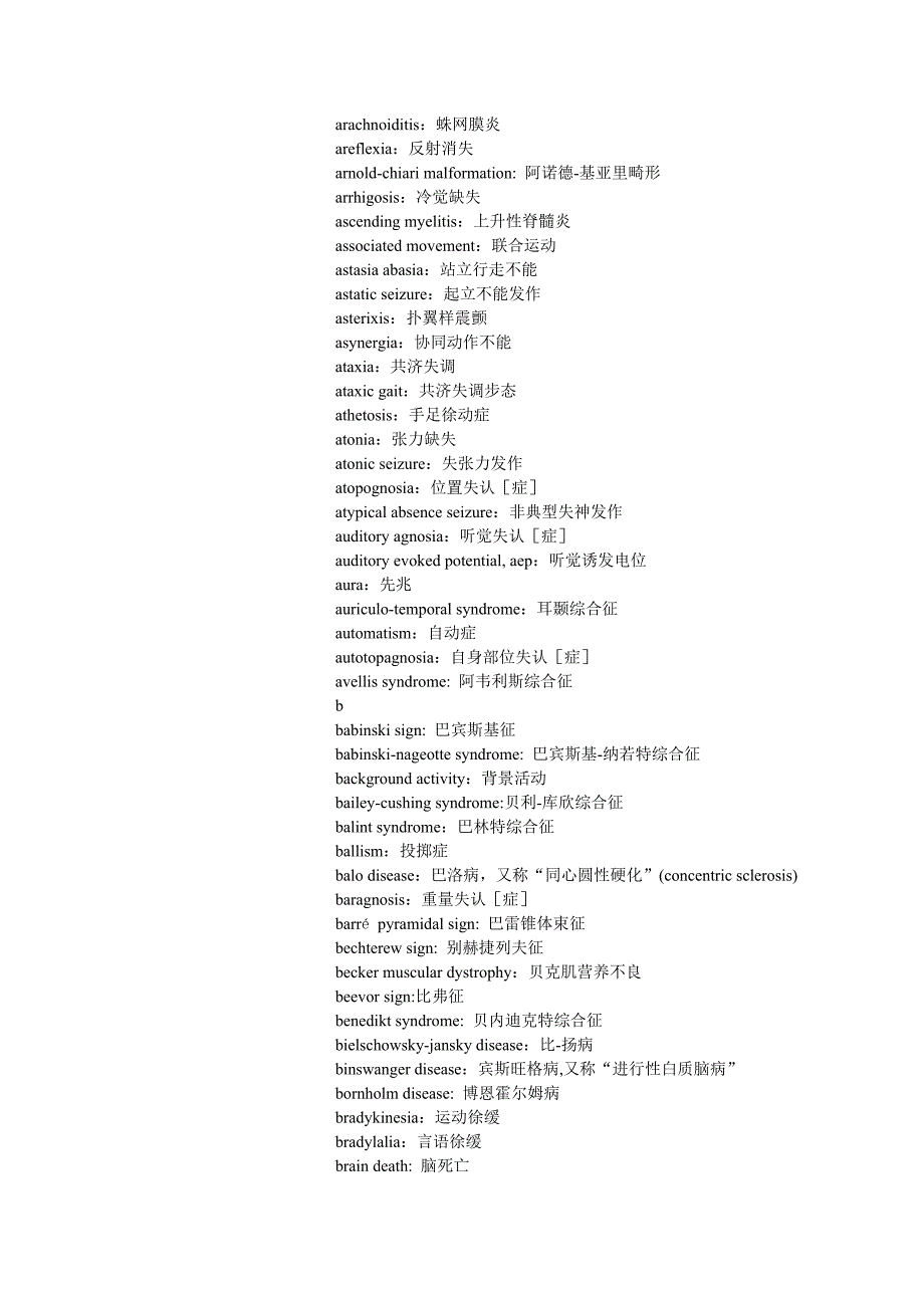 神经病学规范用词_第2页