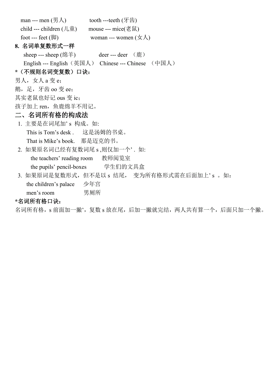 小学英语语法(含习题)_第3页