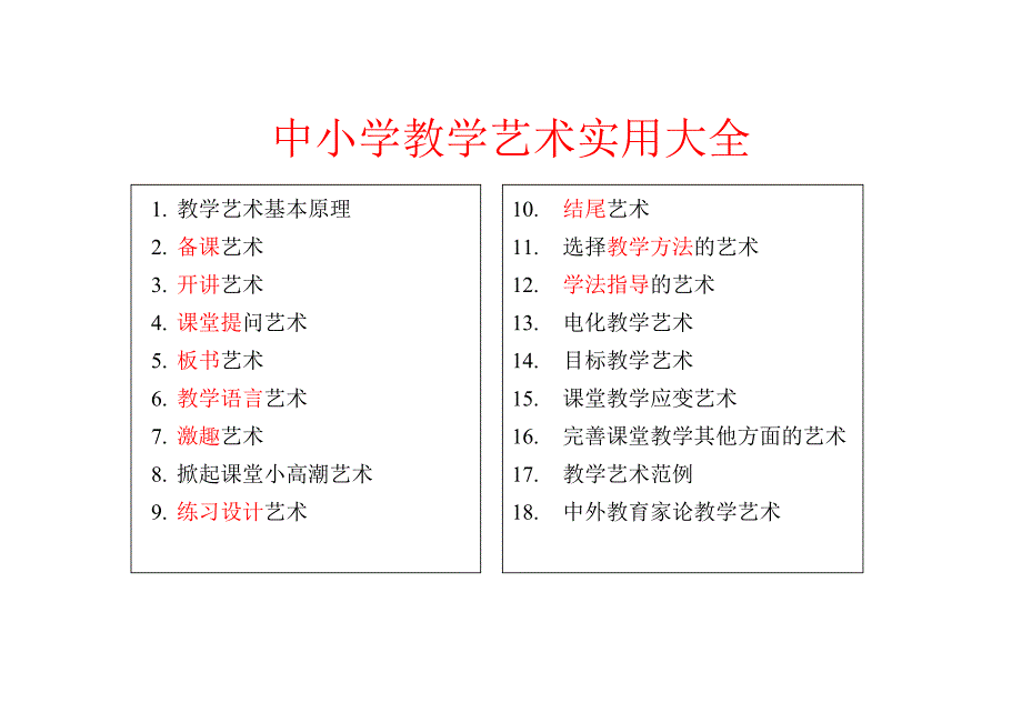 中小学教学艺术实用大全_第1页