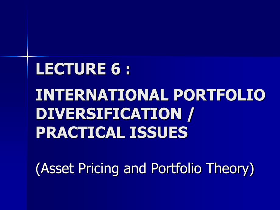 资产定价与投资组合理论 Asset Pricing and Portfolio Theory_第1页