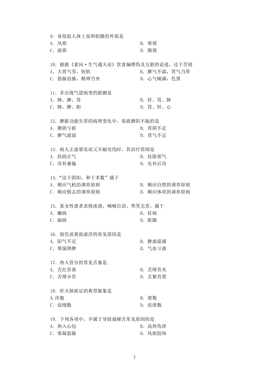 2013年中医综合真题_第2页