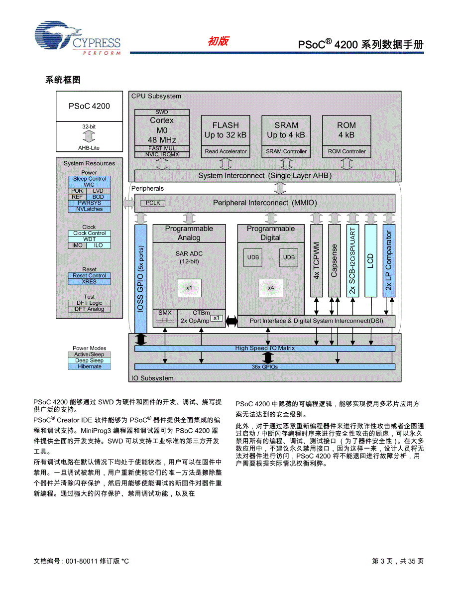 4200 系列数据手册 可编程片上系统 (PSoC®)_第3页