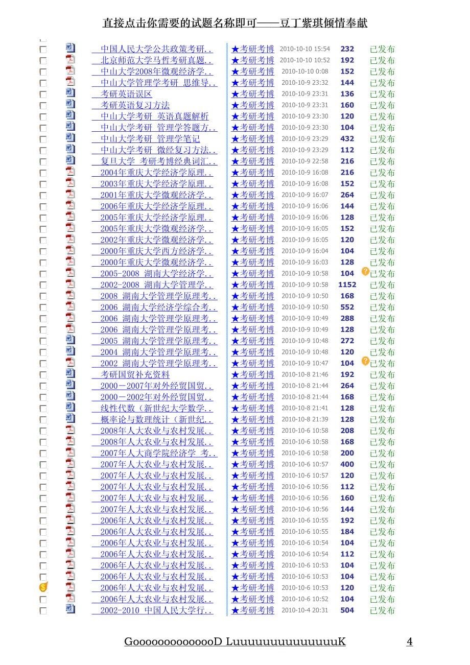 备战2012——千份百所高校考研考博真题答案解析汇编_第5页