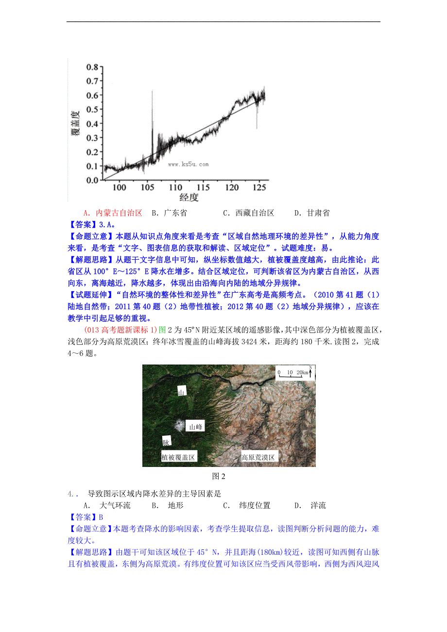 2013年高考真题地理学科分类汇编06-地理环境的整体性和差异性_第2页