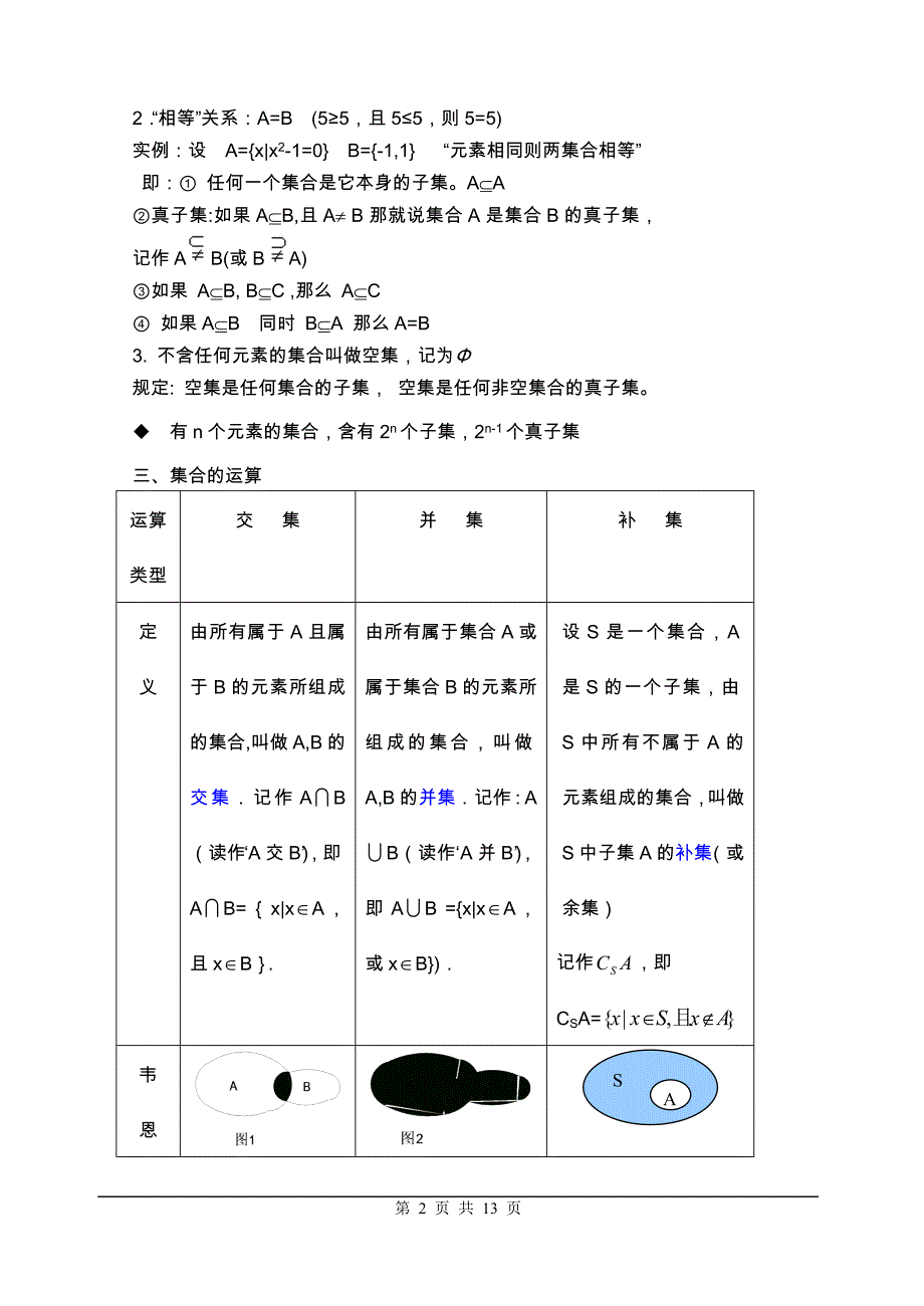 高一数学必修一各章知识点总结_第2页