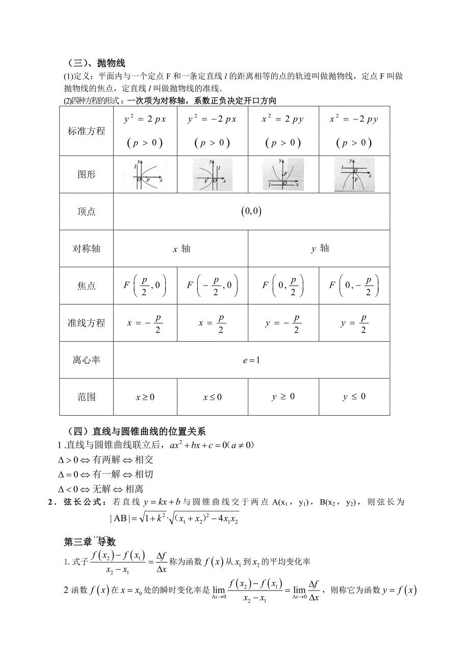 高中(文)数学选修1-1公式方法总结(考前宝典)_第3页