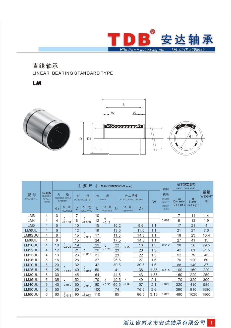 直线轴承尺寸资料_第1页