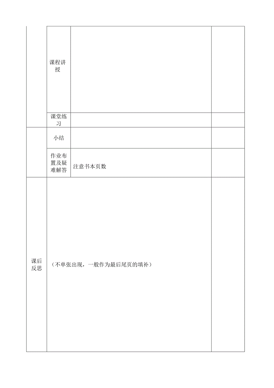 中学教案空白模板,表格_第2页