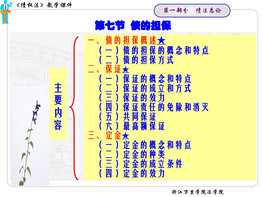 合同法课件 债法 债的担保_第1页