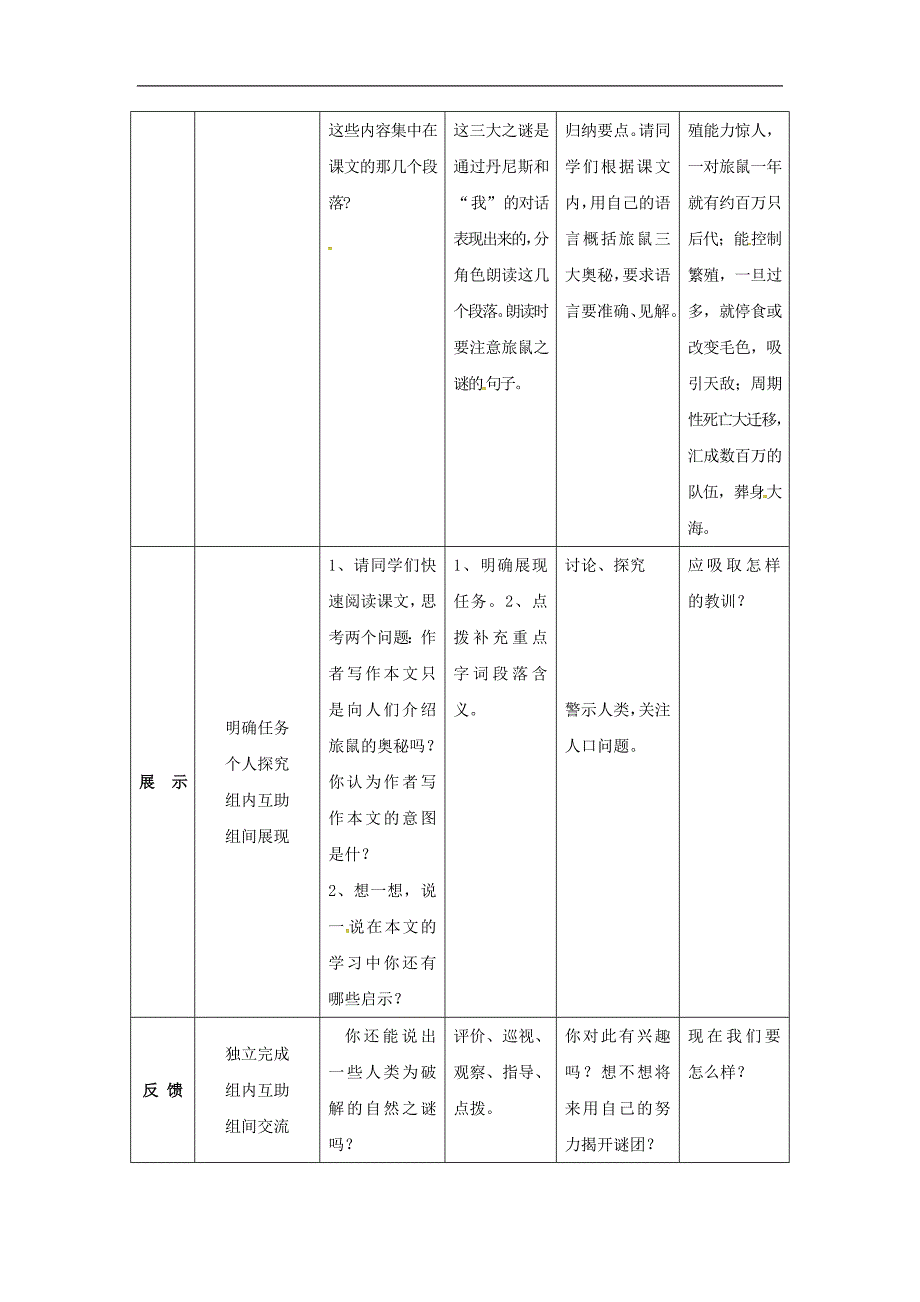 吉林省通化市2017年八年级语文下册第三单元13《旅鼠之谜》导学案（无答案）（新版）新人教版_第2页