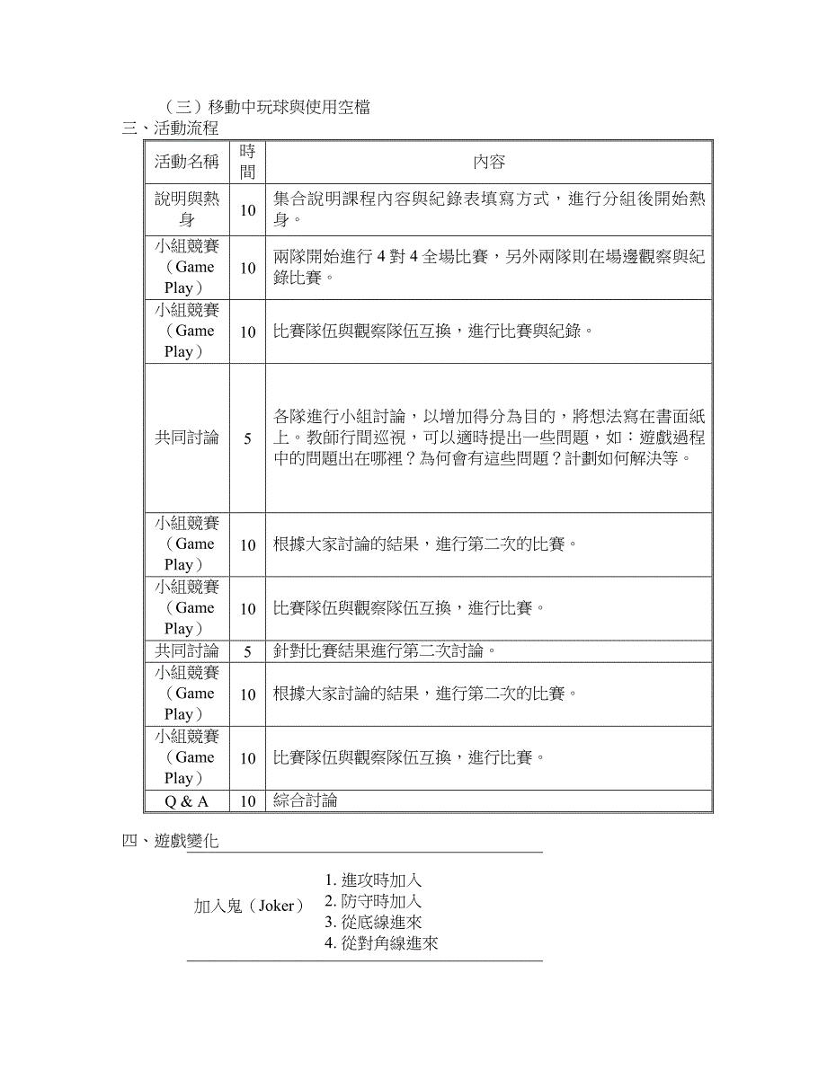 国小组篮球游戏课程内容_第2页