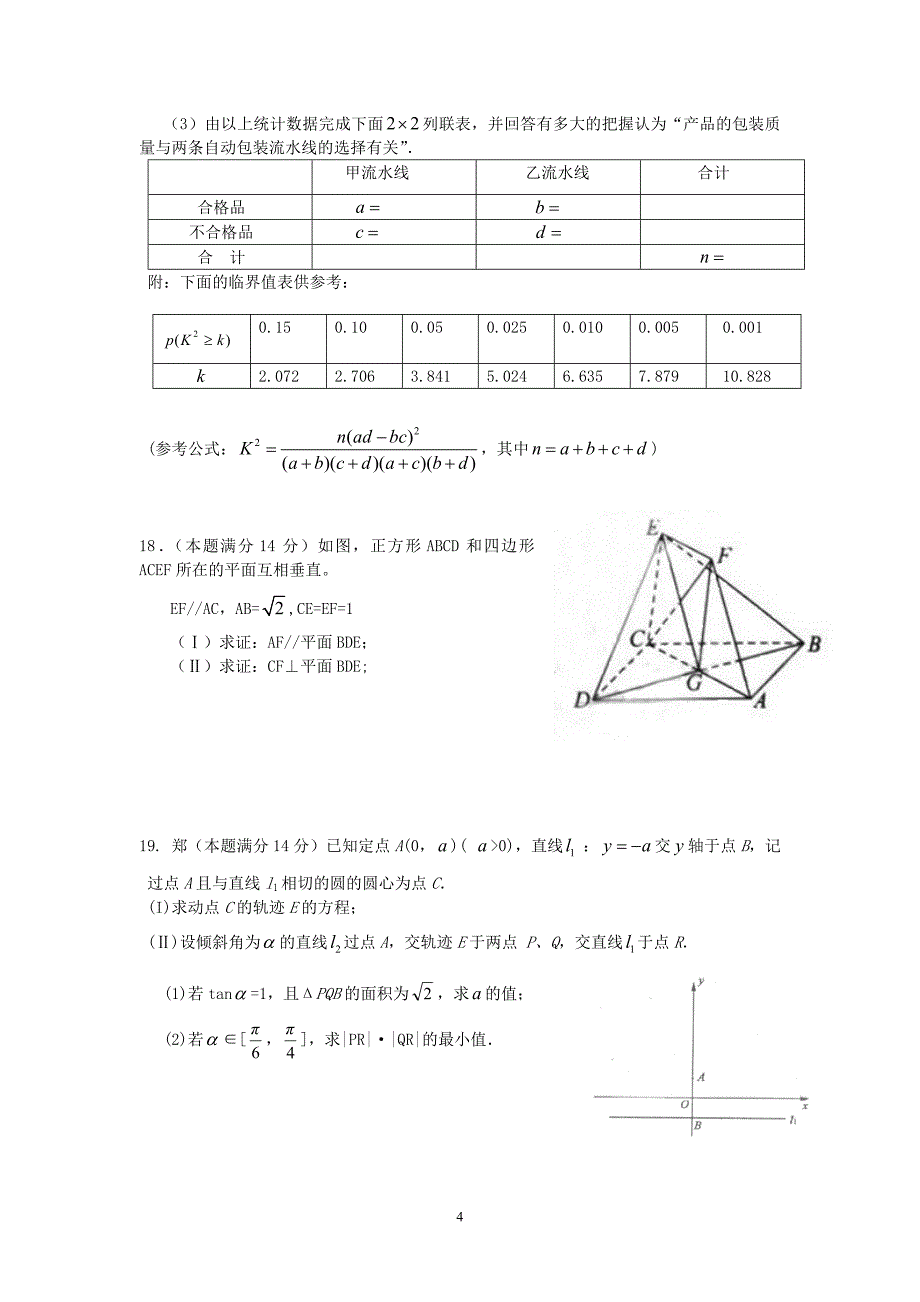 深圳市高级中学2018 届第二次高考模拟(文数)_第4页