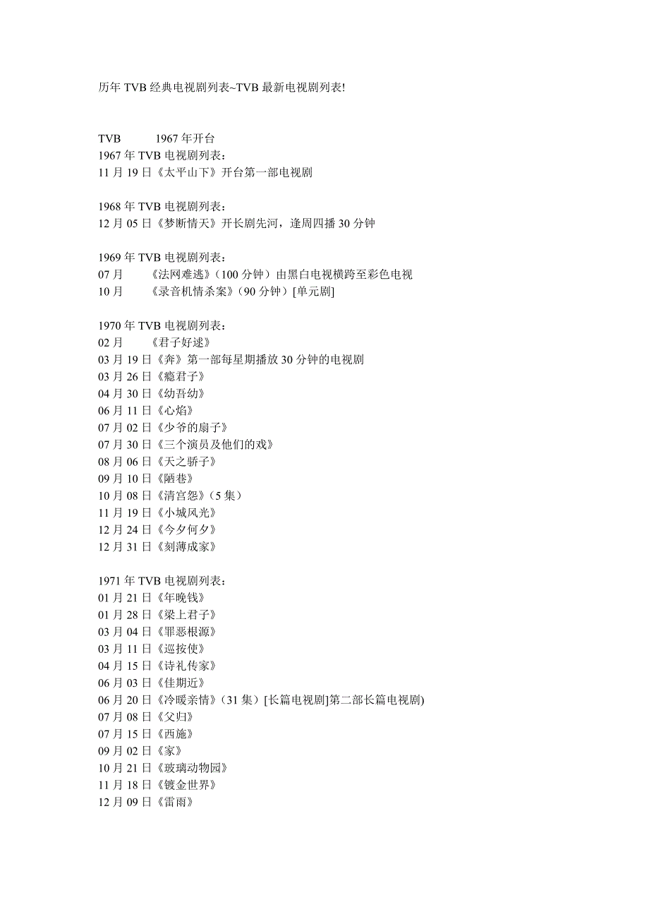 历年经典电视剧_第1页