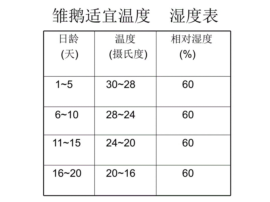 雏鹅适宜温度    湿度_第4页