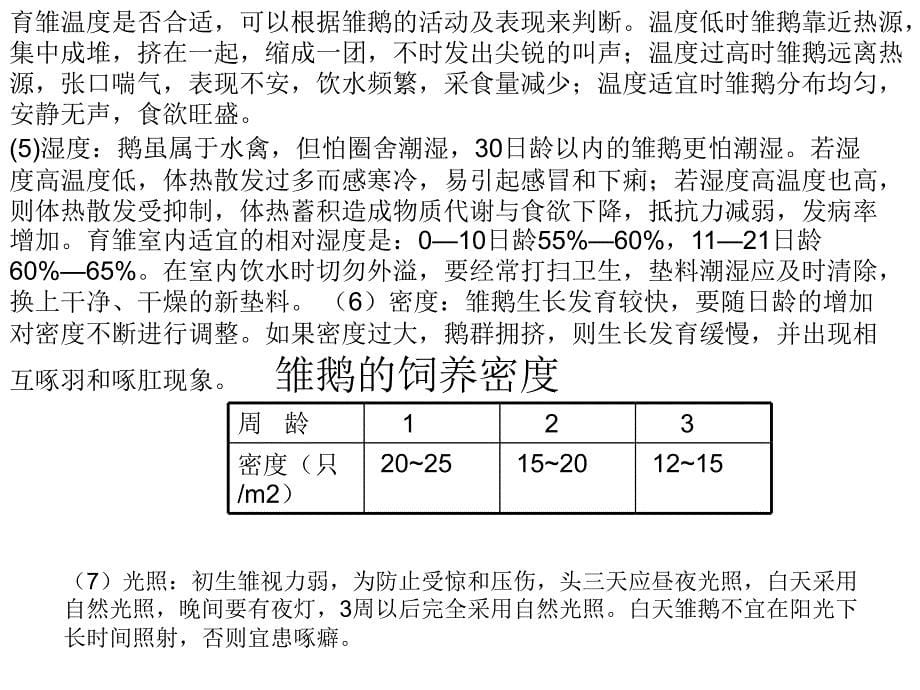 雏鹅适宜温度    湿度_第5页