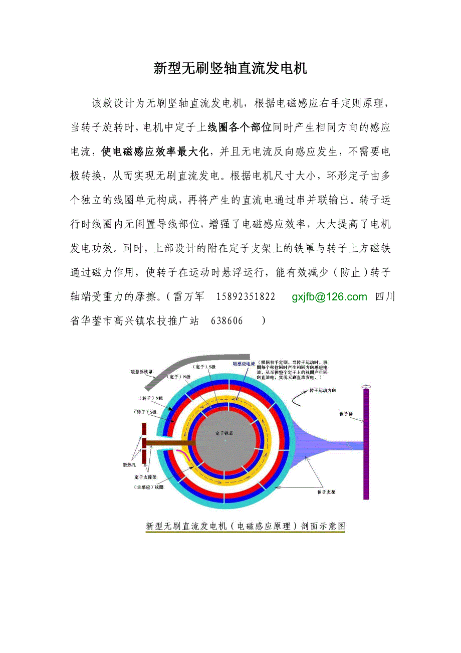 新型无刷竖轴直流发电机_第1页