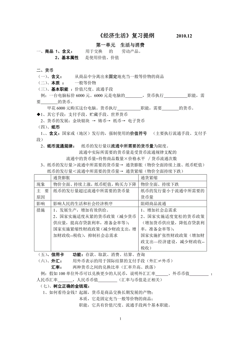 高一经济生活(必修)_第1页