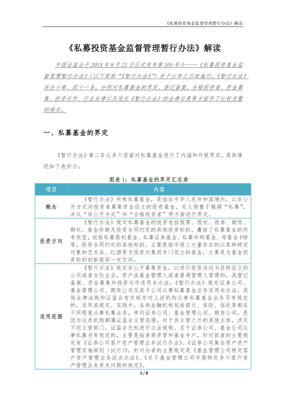 《私募投资基金监督管理暂行办法》解读_第1页