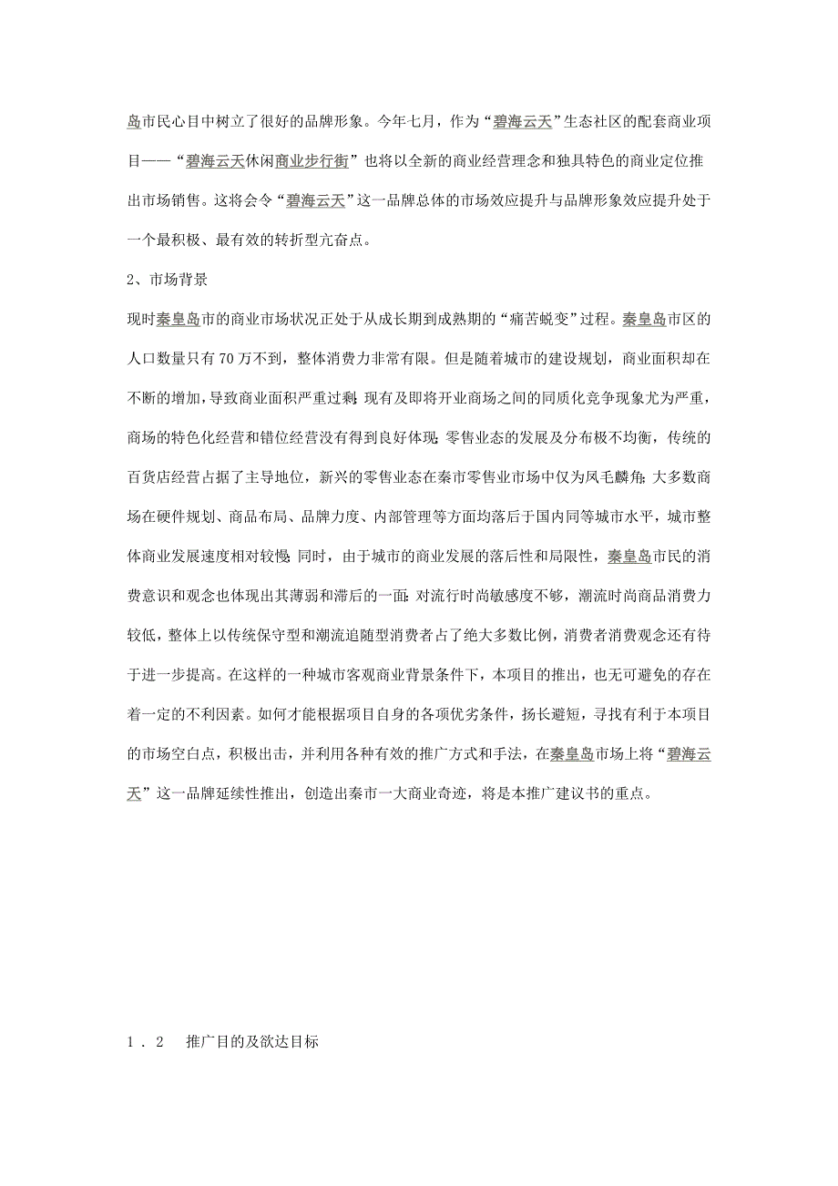 秦皇岛碧海云天休闲商业步行街租赁招商推广建议书_第4页