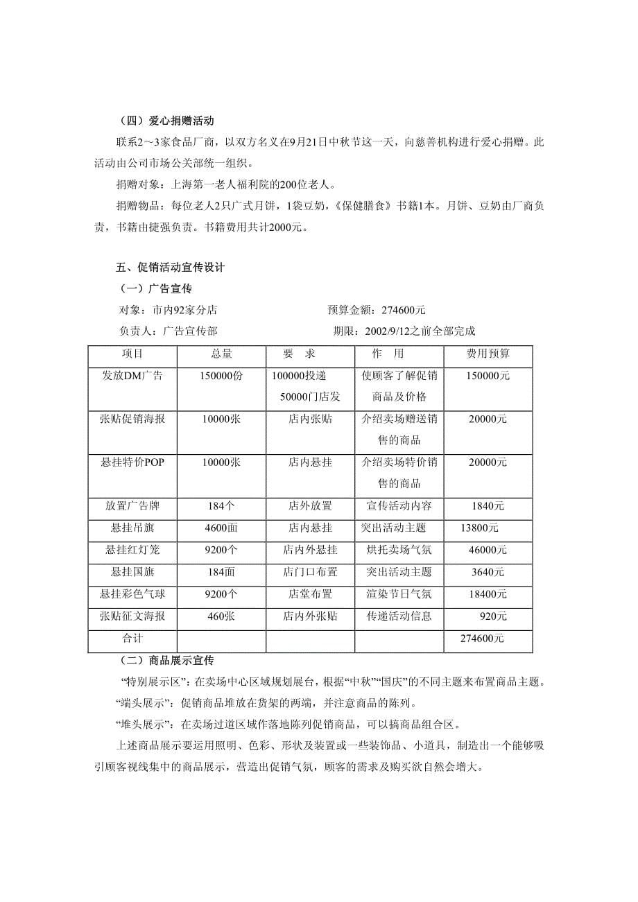 “中秋”“国庆”促销策划(方案) _第5页