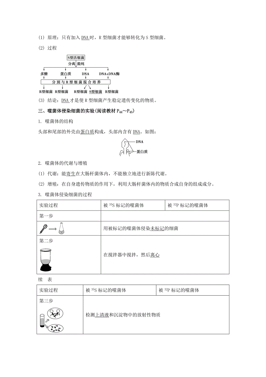 【教案】高中生物必修2讲义：第3章基因的本质第1节DNA是主要的遗传物质Word版含解析_第2页