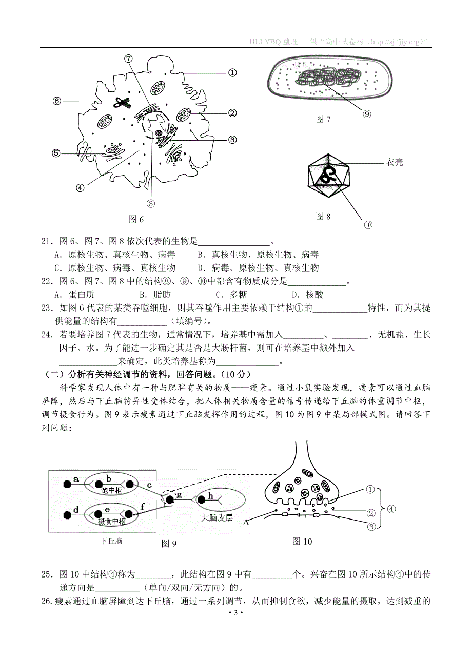 上海市长宁、嘉定区2017届高三“一模”考试 生物_第3页