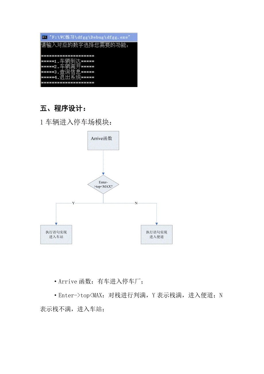 停车场模拟管理程序设计报告(附源代码)_第3页