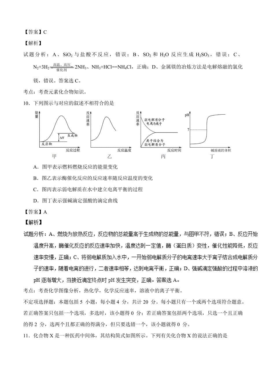 2016年高考试题（化学）江苏卷_第5页