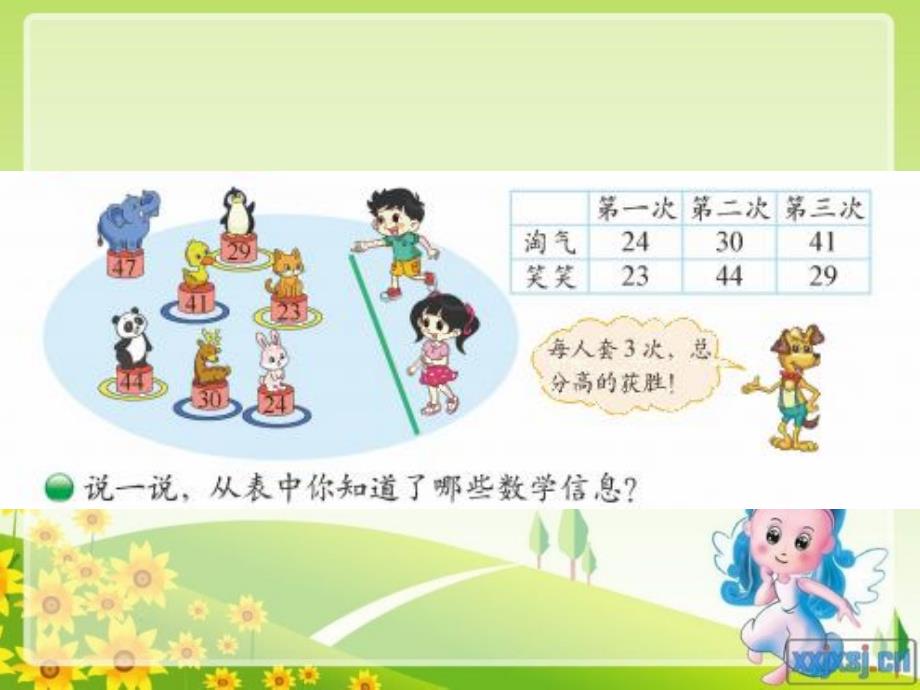 北师大版小学二年级数学上册《谁的得分高》课件_第2页