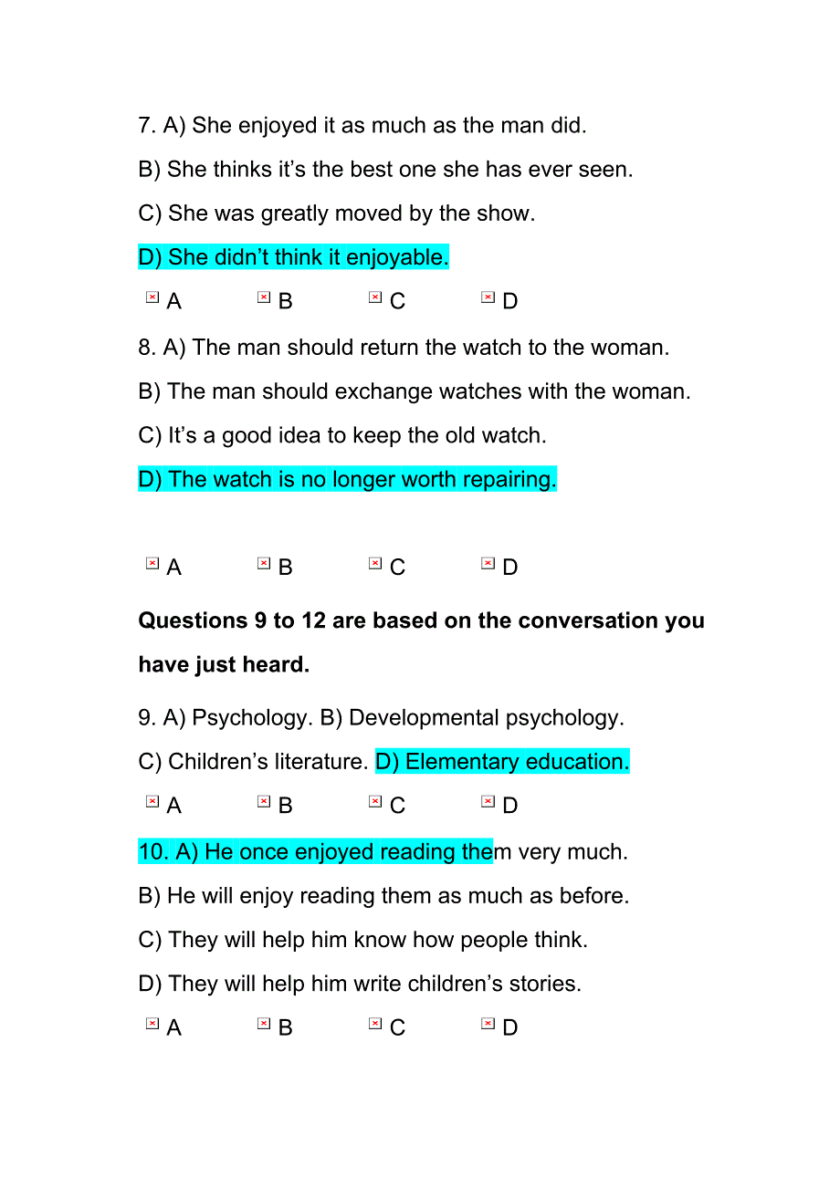 北大新版大英四网测听力单元五_第3页