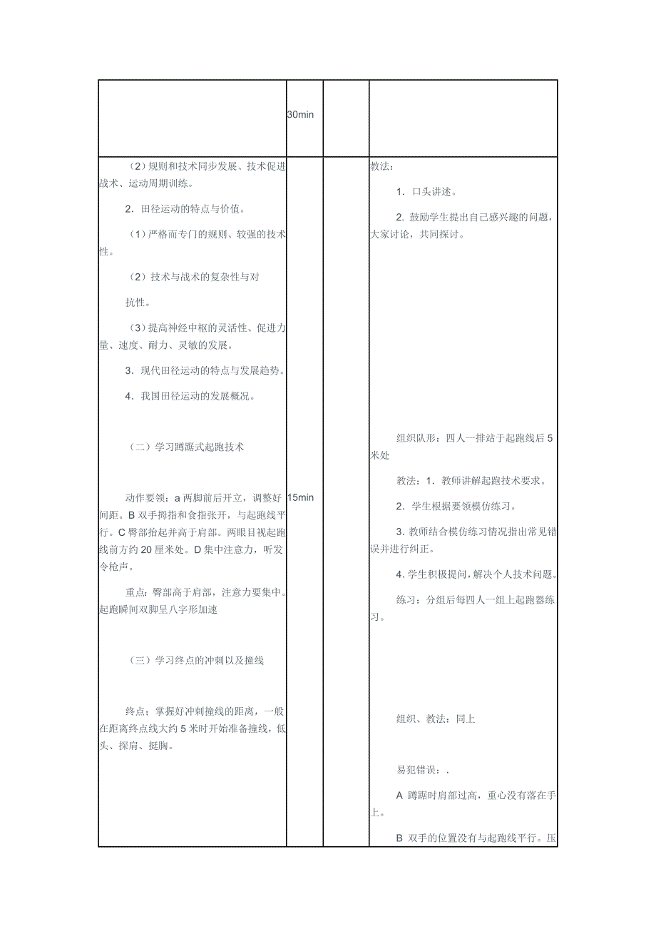 大学体育田径课教案场_第2页