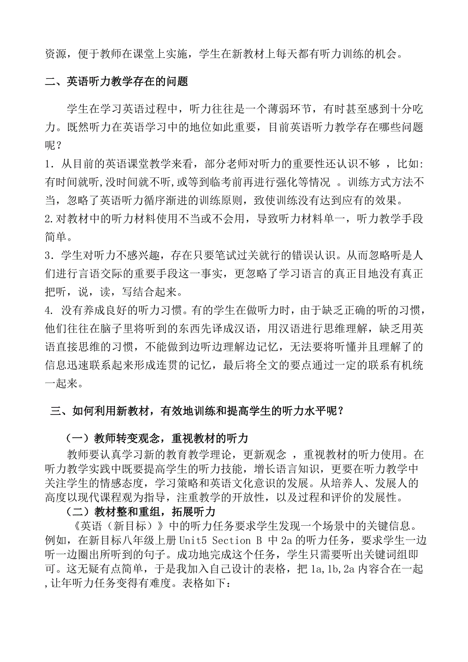 初中英语教学论文《巧用新教材，提高学生听力》_第2页