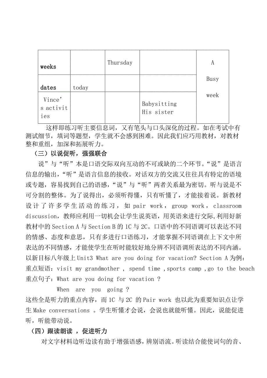 初中英语教学论文《巧用新教材，提高学生听力》_第3页