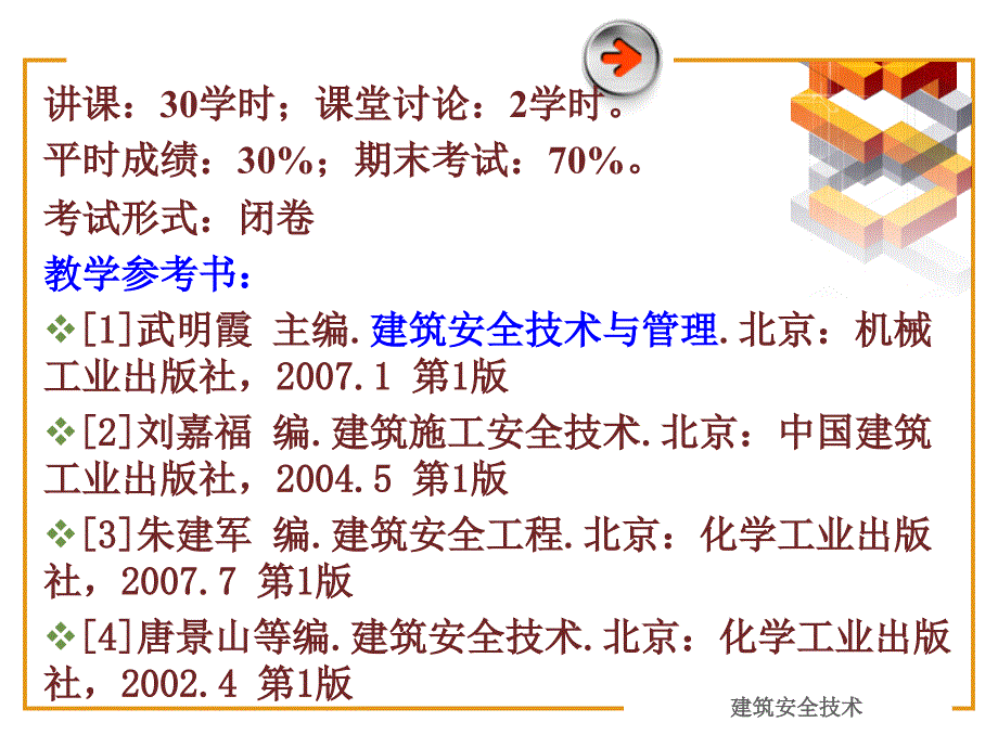 05级《建筑安全技术》第1次幻灯片_第2页