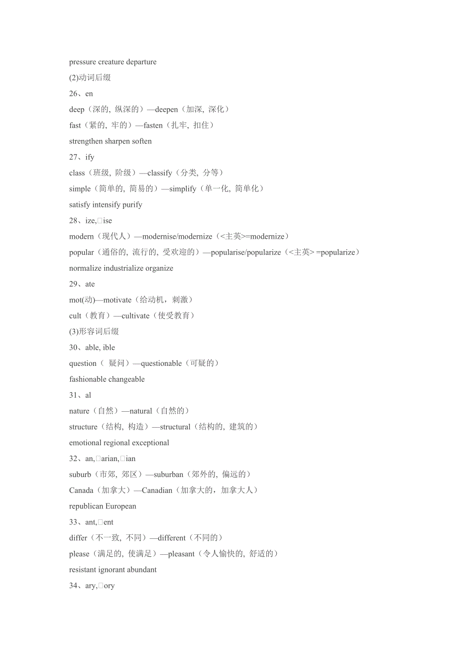 考研词汇 核心后缀_第4页