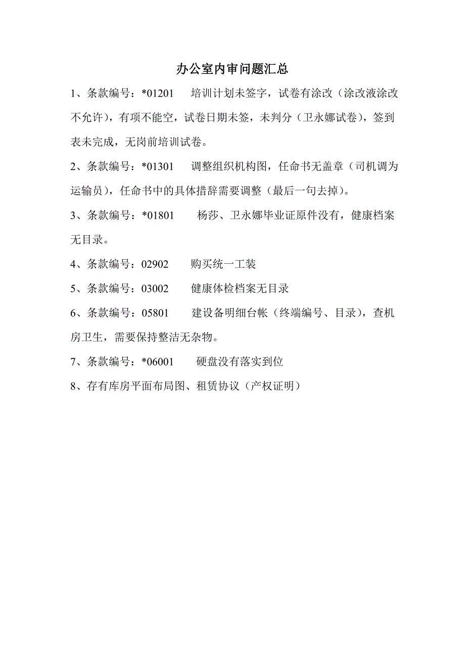 内审问题汇总_第1页