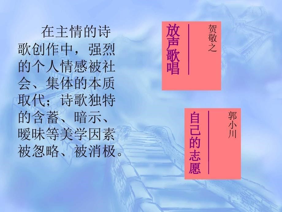 十二、朦胧诗：从地下到新的时代号角 中国当代文学史课件_第5页