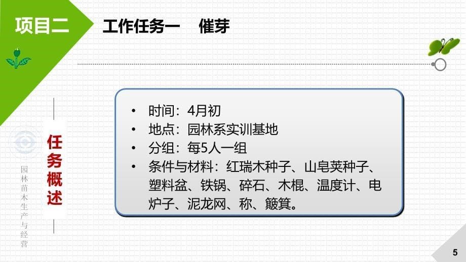 园林苗木生产与经营项目三　播种繁殖技能训练_第5页