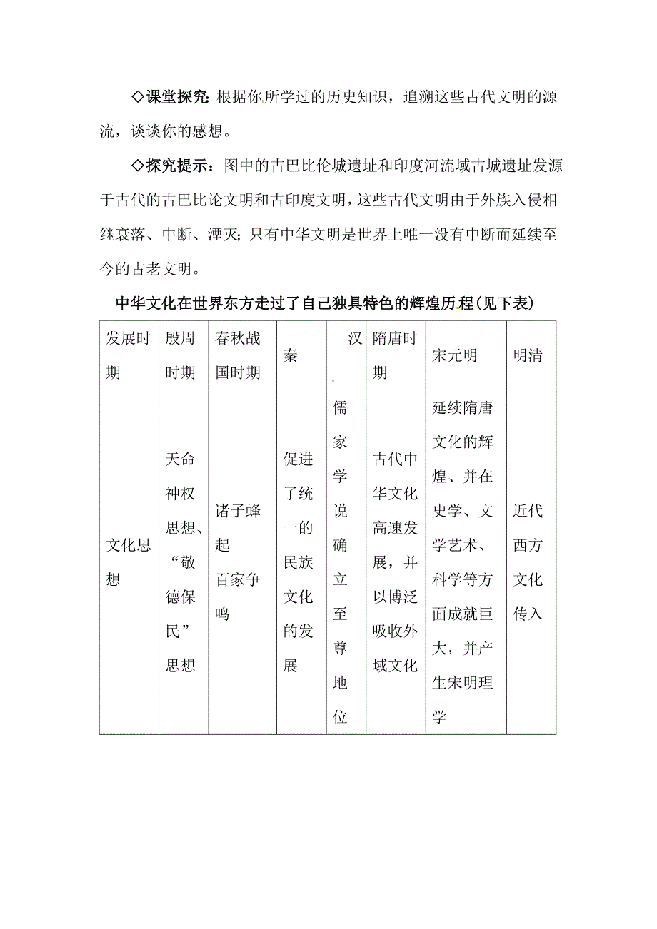 【教案】第六课第一框源远流长的中华文化教案新人教版必修3高中政治教案_第2页