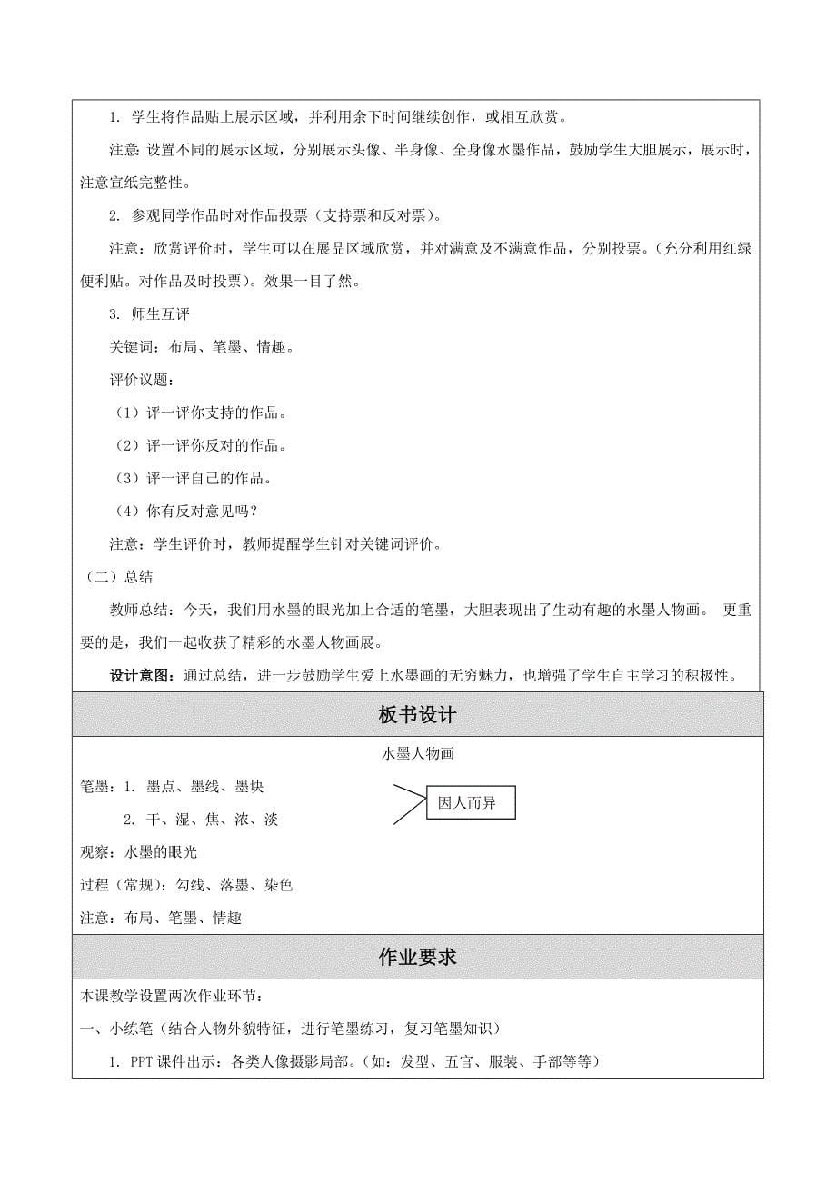 【教案】10水墨人物画教学设计含教学反思学案新苏少版六年级美术上册教案_第5页