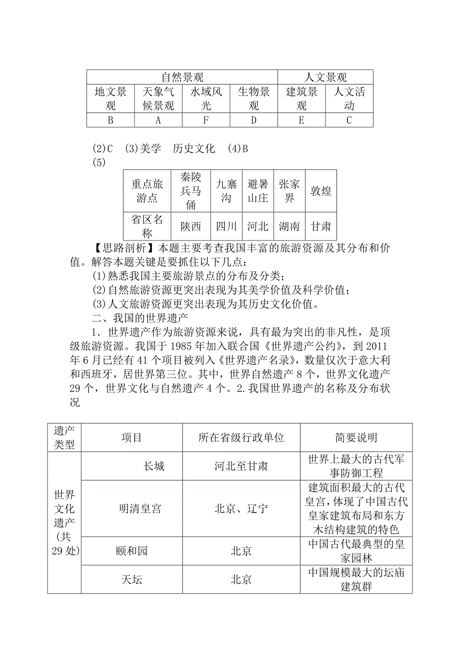 【教案】2.3我国的旅游资源学案高三地理_第4页